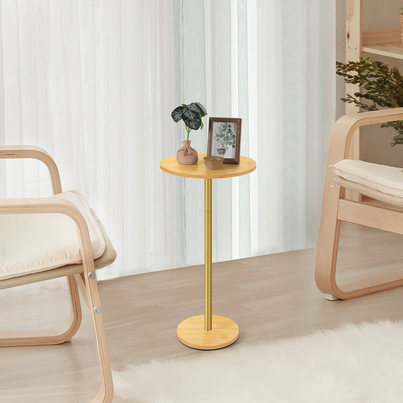 Bamboo End Table, Rustic & Practical, Natural Wood