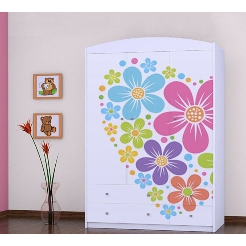 Lukas 3 Door Wardrobe, White