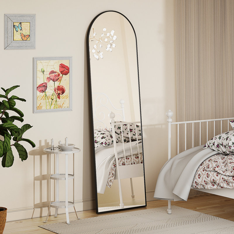Miroirs inclinés et de plancher, 59 po x 16 po, Noir