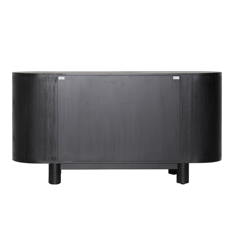 Stefan 63" Wide Sideboard, Black, Black