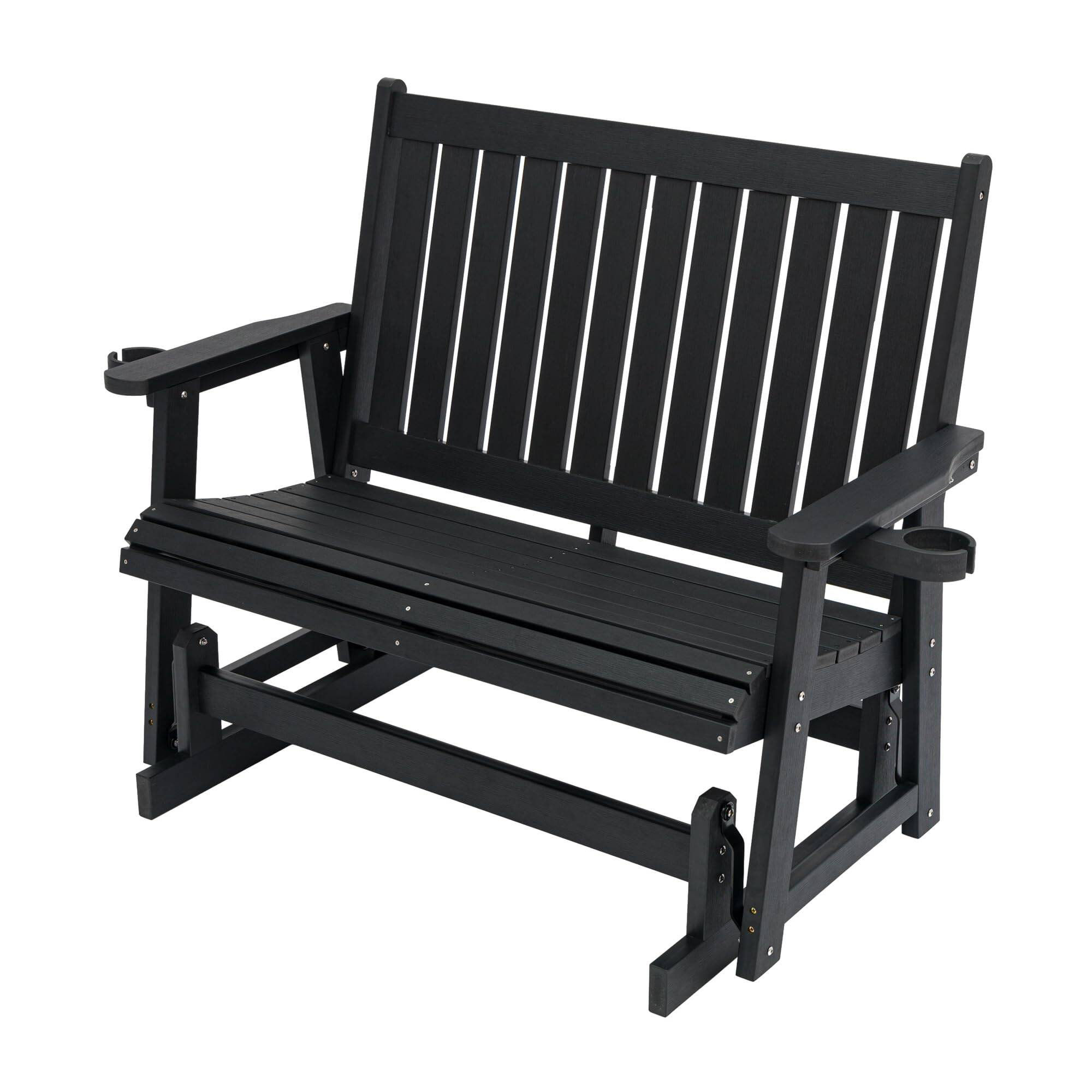 Winston Porter Ruvimbo Wood Outdoor Glider Chair - Wayfair Canada