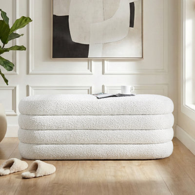 49" Upholstered Bench with Storage for Bedroom