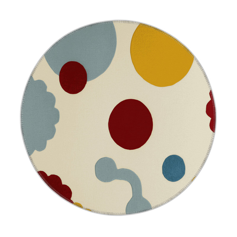 Funky Jiggle Indoor And Outdoor Area Rug, Round 5'