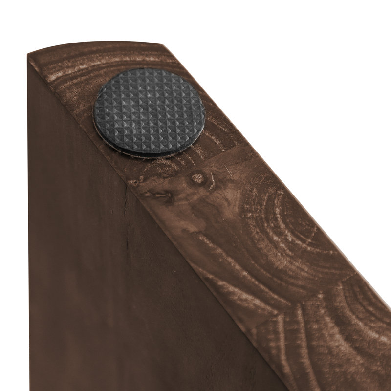 Banc en bois massif Beitnes, Brun foncé - bois d'orme, 17.7" H x 47.2" W x 12.6" D