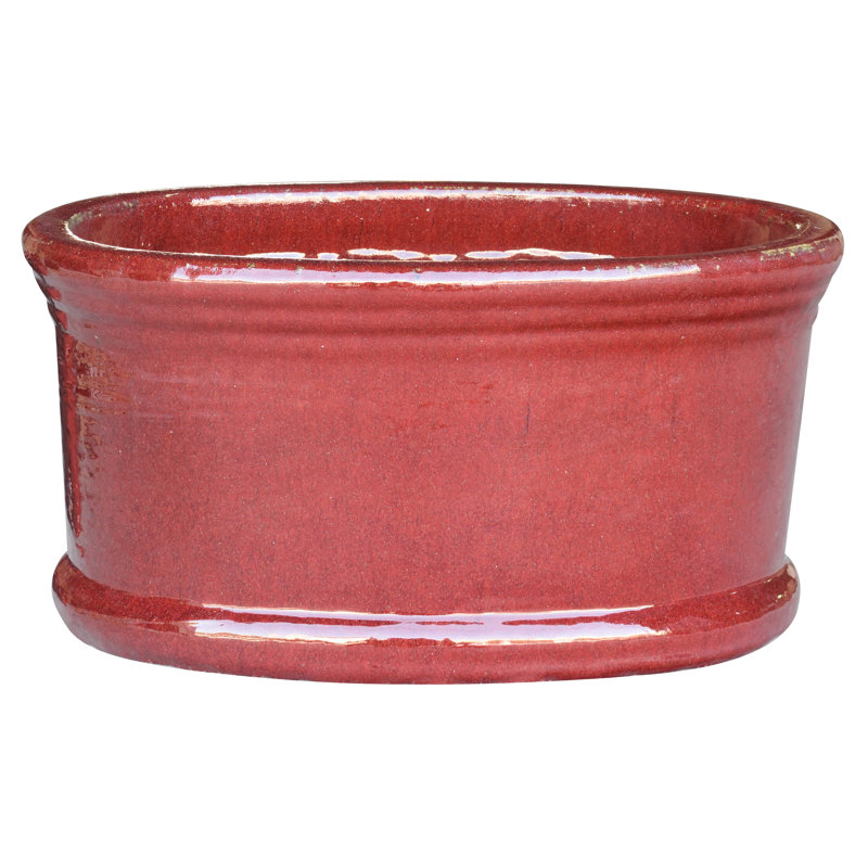 20.75 in. Oval Trough - Oxblood, Red, 10.75" H x 20.75" W x 15" D