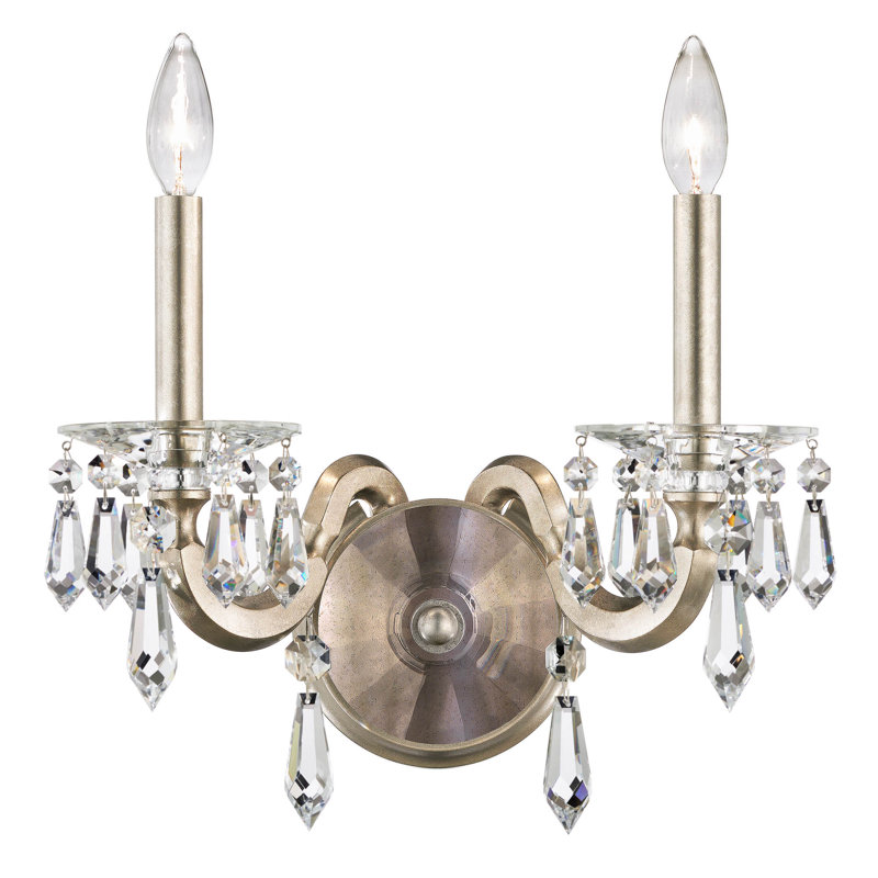 Napoli 2 - Light Candle Wall Light, Antique Silver