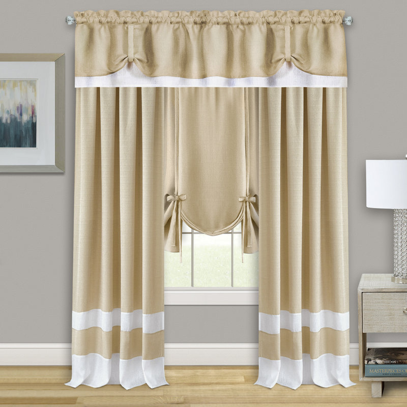 Scarbrough Semi Sheer Curtain Single Panel, Tan