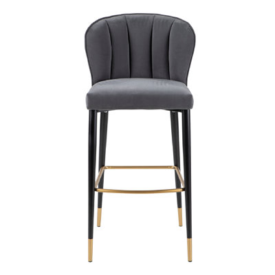 Maya Upholstered Counter Stool with Metal Frame