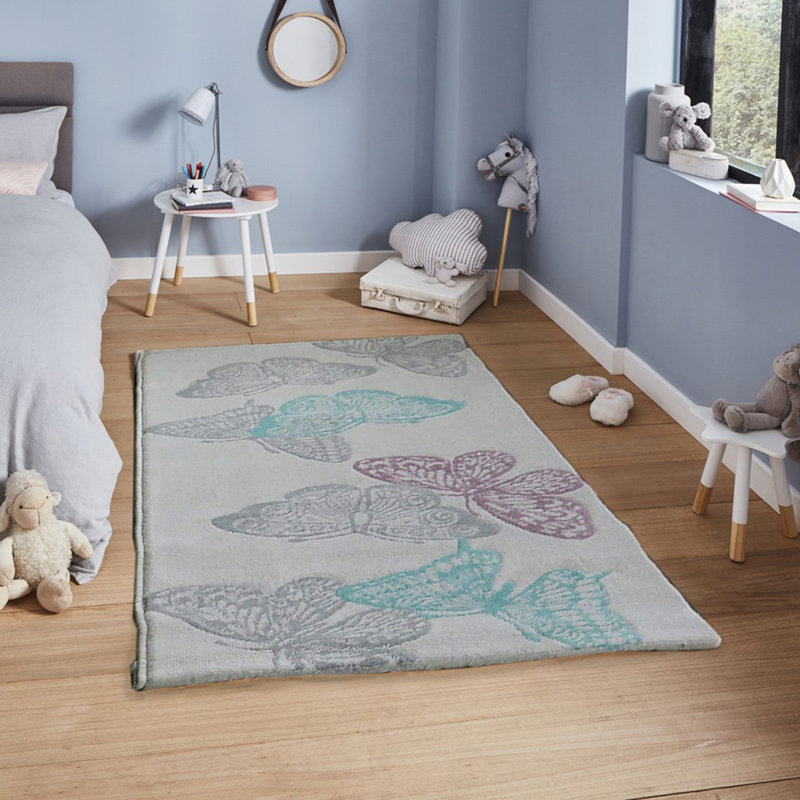 Machine Woven Grey Indoor Rug, Rectangle 60cm W x 110cm L
