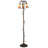 58" High Amber/Purple Tiffany Pond Lily 3 Light Floor Lamp