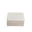 Canapé à compression, canapé convertible au sol, canapé modulaire à désossage modulaire sans assemblage requis, tissu polaire circulaire, 1 repose-pieds, blanc