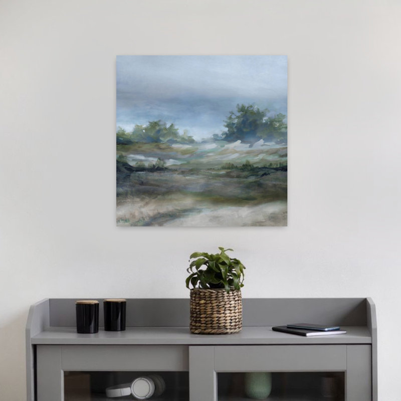 Art contemporain paysage naturel, H 18 po x l 18 po
