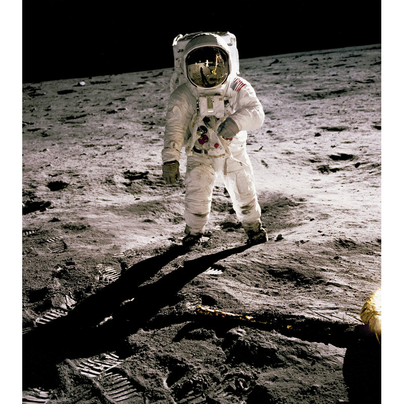 Murale astronaute sur la lune