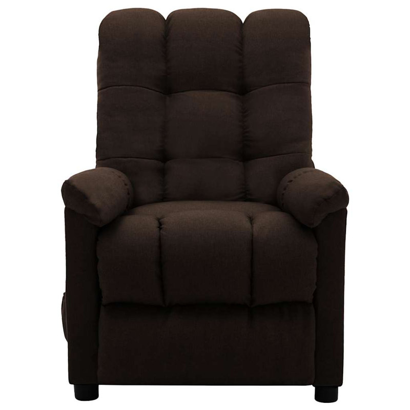 Fauteuil inclinable électrique Massage Massage, Brun foncé 100 % polyester
