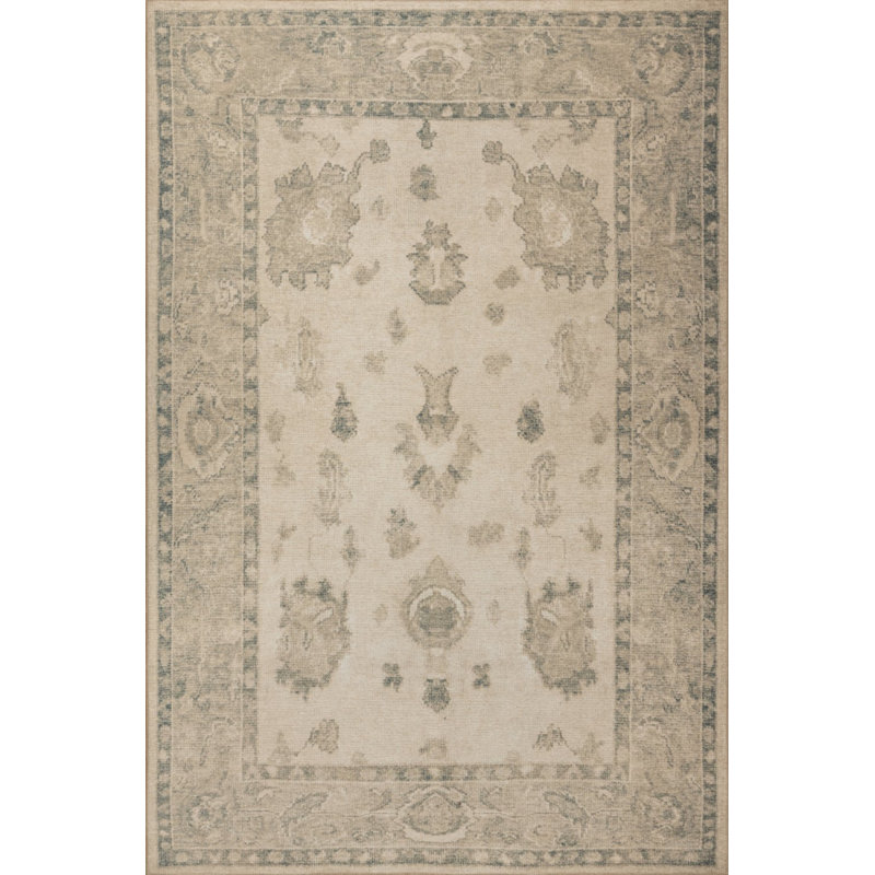 Tapis en chenille beige lavable Lucien, Rectangle 3 pi 10 po x 5 pi 3 po