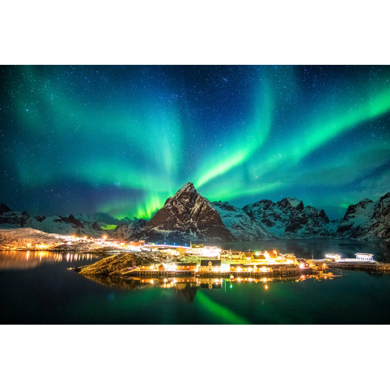 Aurora Borealis by Mumemories - Wrapped Canvas Print, 51cm H x 76cm W x 3.8cm D