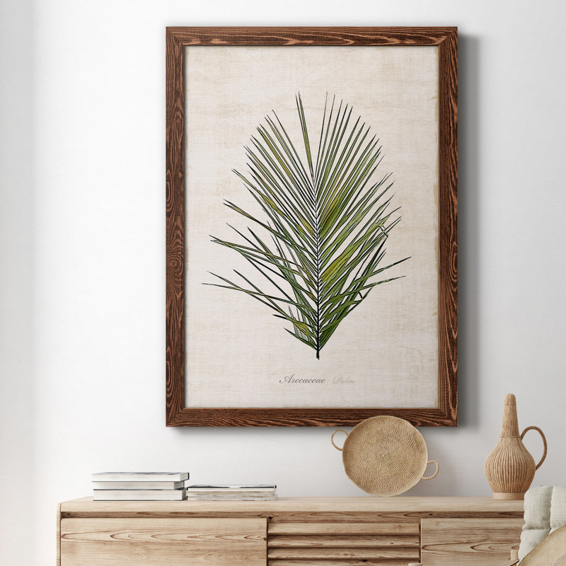 Palm Botanical I - Peinture sur toile encadrée, H 24 po x l 18 po x P 1,5 po, Érable