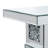Silver Mirrored End Table With Crystal Inlay, Modern Side Table Accent Table, Square Small Coffee Table For Living Room, Bedroom
