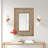 Rectangular Mirror with Textured Wooden Frame-90317191