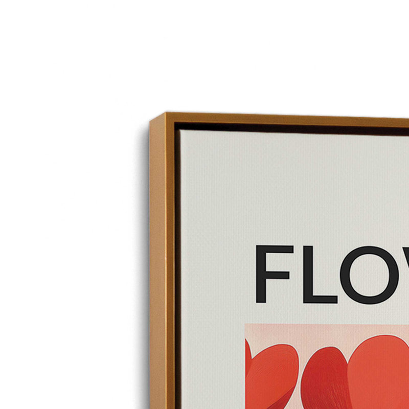 Amsterdam Flower Market I, H 12,75 po x l 8,75 po, Cadre flottant or poli
