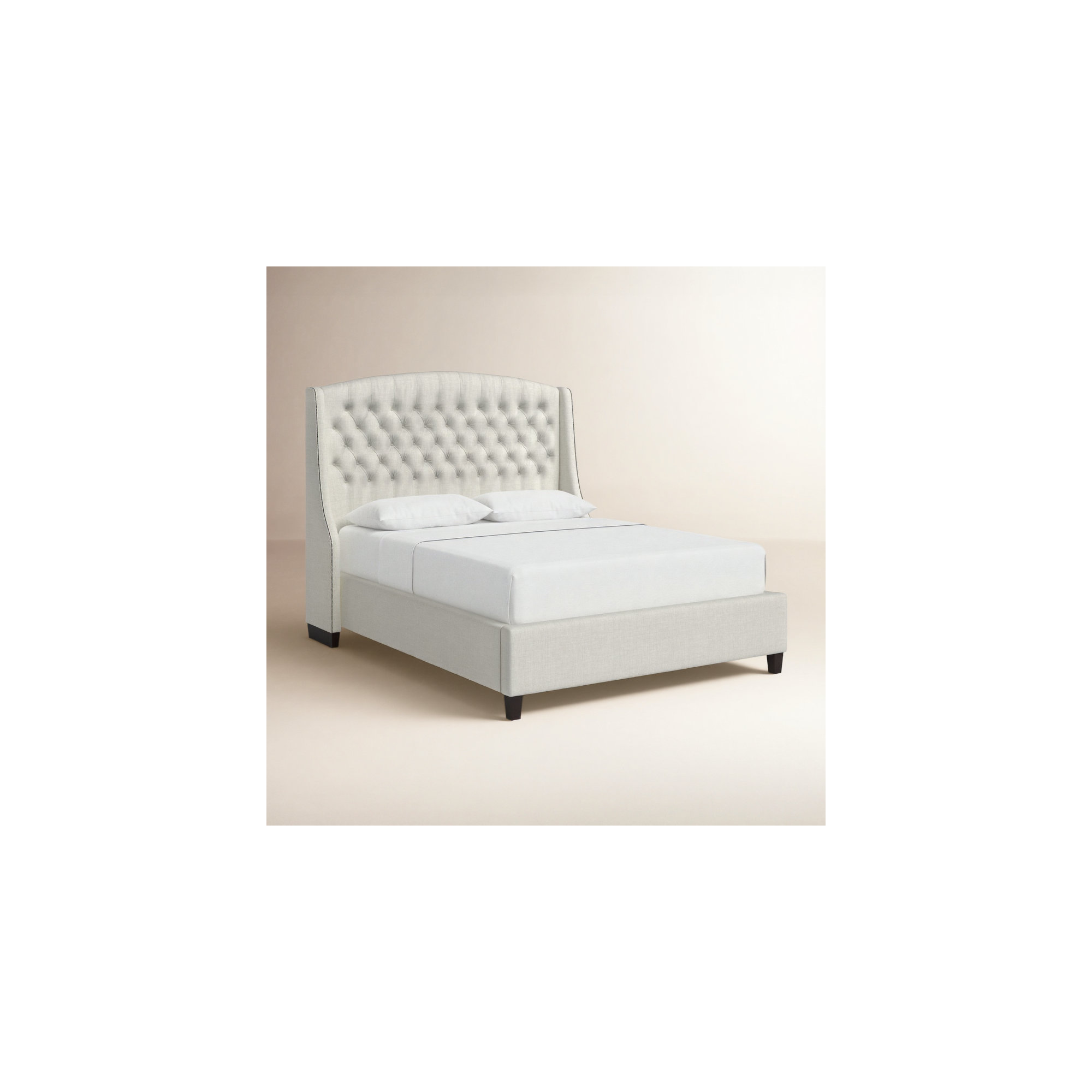 Harwick Upholstered Bed, Queen, Beige