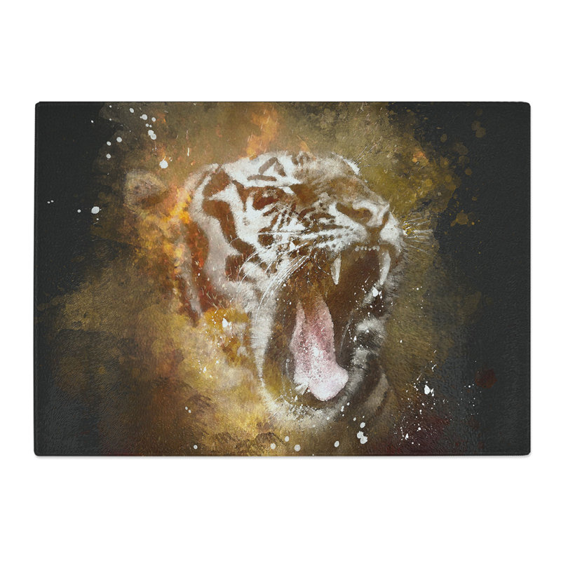 Tiger Roar Chopping Board, 20cm W x 28.5cm L