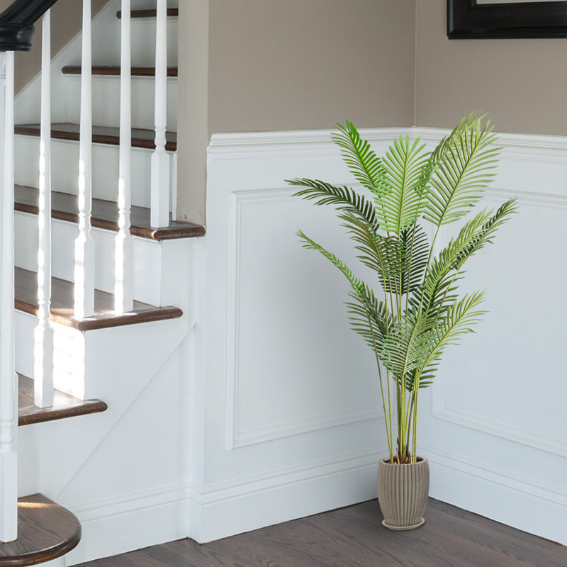 Melton Faux Palm Tree in Planter, 70.9" H x 31.5" W x 31.5" D