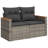 Vidaxl Garden Sofa Set With Dark Cushions