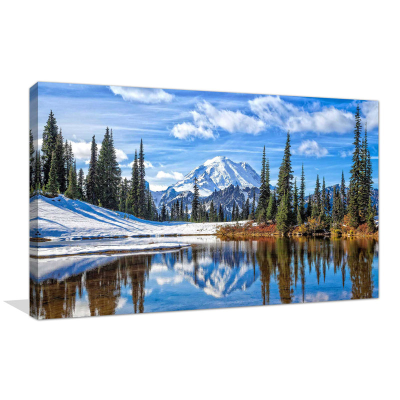 Mont Rainier Vista par - photographie, Toile tendue, H 24 po x l 40 po x P 1,5 po