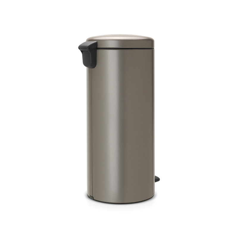 Brabantia Platinum 8 Gallon Plastic Pedal Trash Can