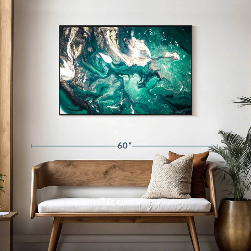 Avery Abstract Teal, 29" H x 43" W