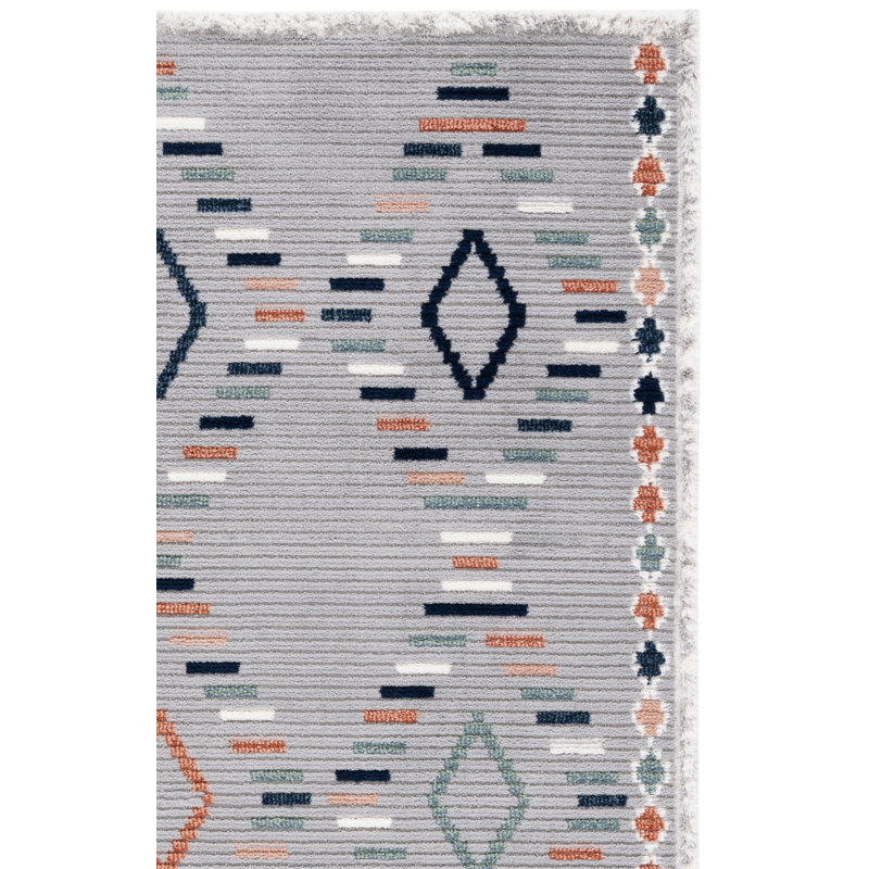 Khallil Performance Geometric Rug, Square 6'7"