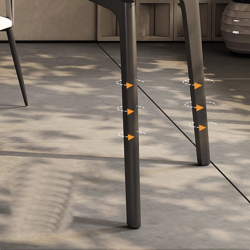 Chic charme des chaises de table en acier au carbone, H 29,52 po x L 62,99 po x l 31,49 po