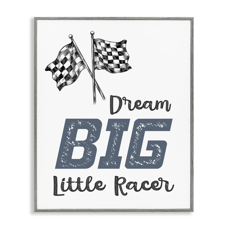 «Dream Big Little Racer», estampe numérique, design par Christine Simpson Art, H 20 po x l 16 po, Estampe numérique Farmhouse