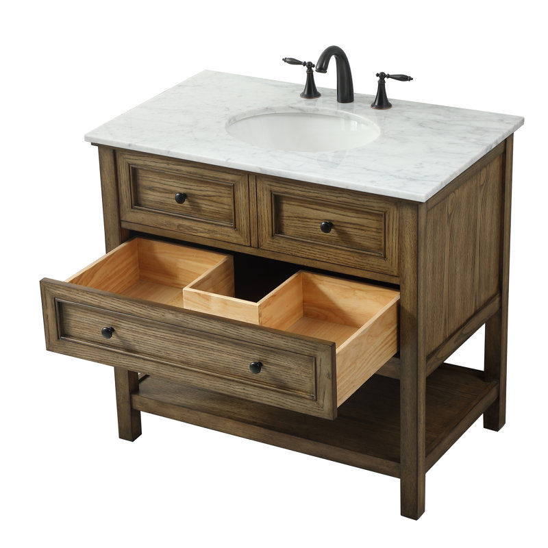Ensemble de meuble-lavabo simple 36 po Voss, Bois flottant