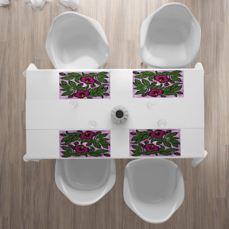 Polyester Floral Rectangle Placemat