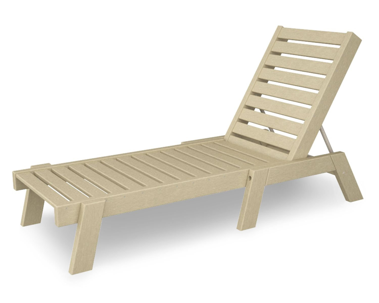POLYWOOD® Captain 25" Patio Chaise Lounge, Sand
