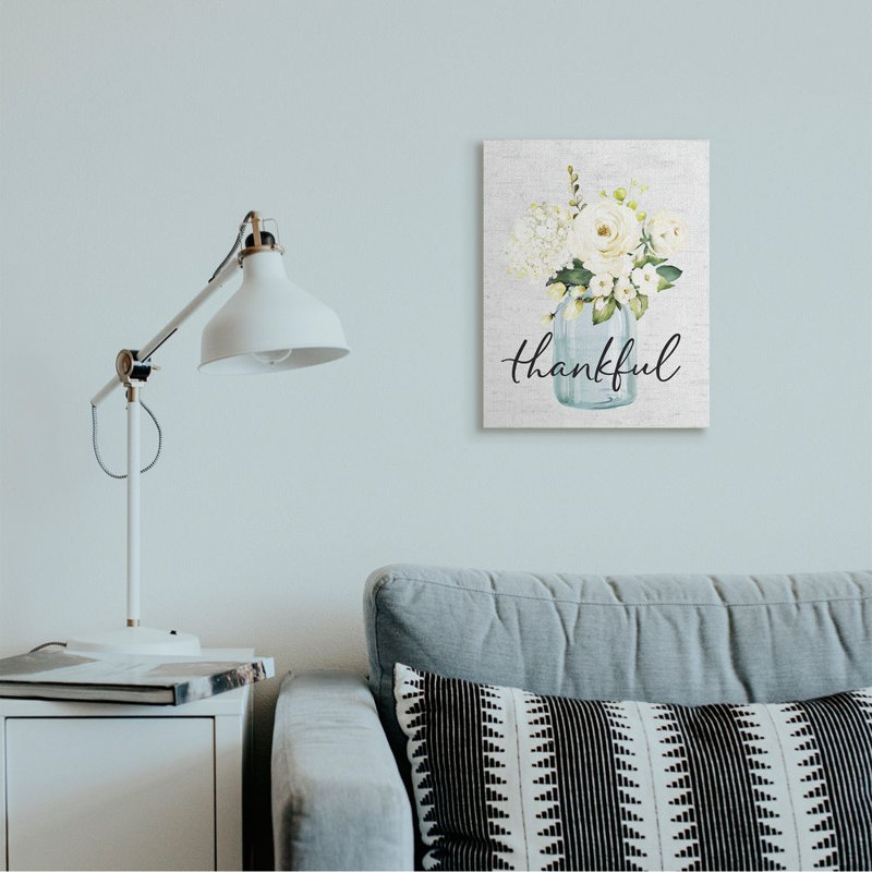 «Simple Thankful Expression», impression d'art graphique, H 20 po x l 16 po x P 1,5 po, Toile tendue