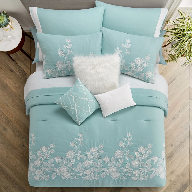 Juliett Polyester Floral Comforter, King Comforter + 11 Additional Pieces