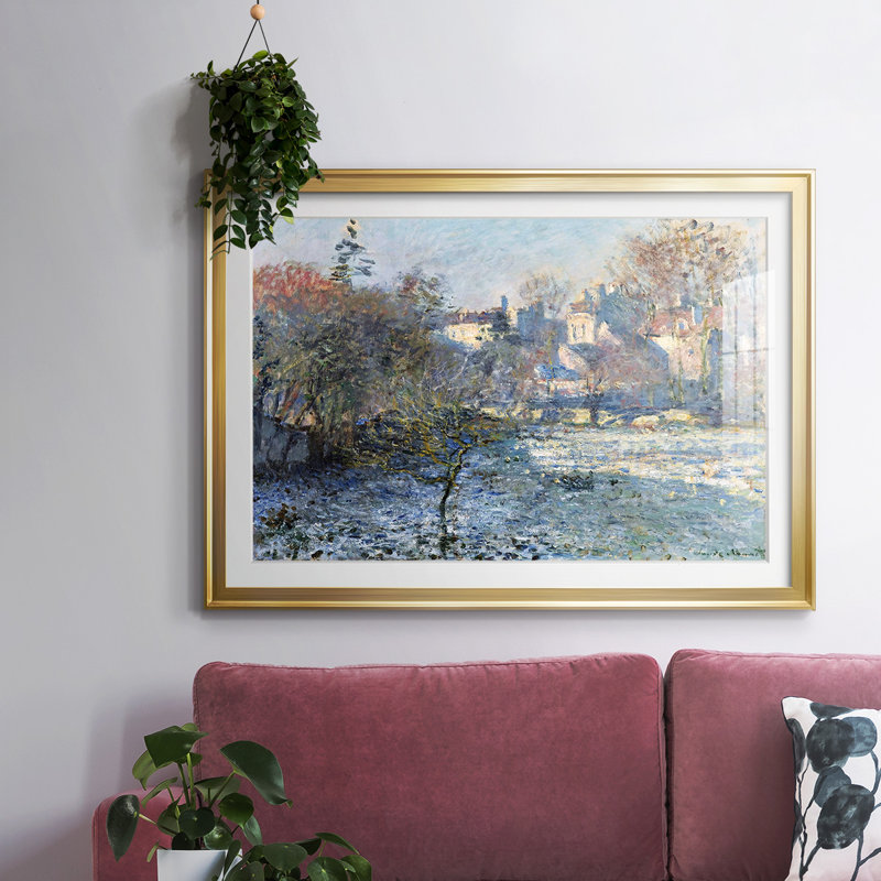 Frost, 1875, reproduction d'art encadrée, H 27 po x l 39 po x P 1,5 po, Or