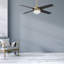 Ventilateur de plafond intelligent Neva avec contrôle mural, ensemble d'éclairage inclus, fonctionne avec l'assistant Google, Amazon Alexa et les raccourcis Siri.-1264748037-1264748045-1264748034