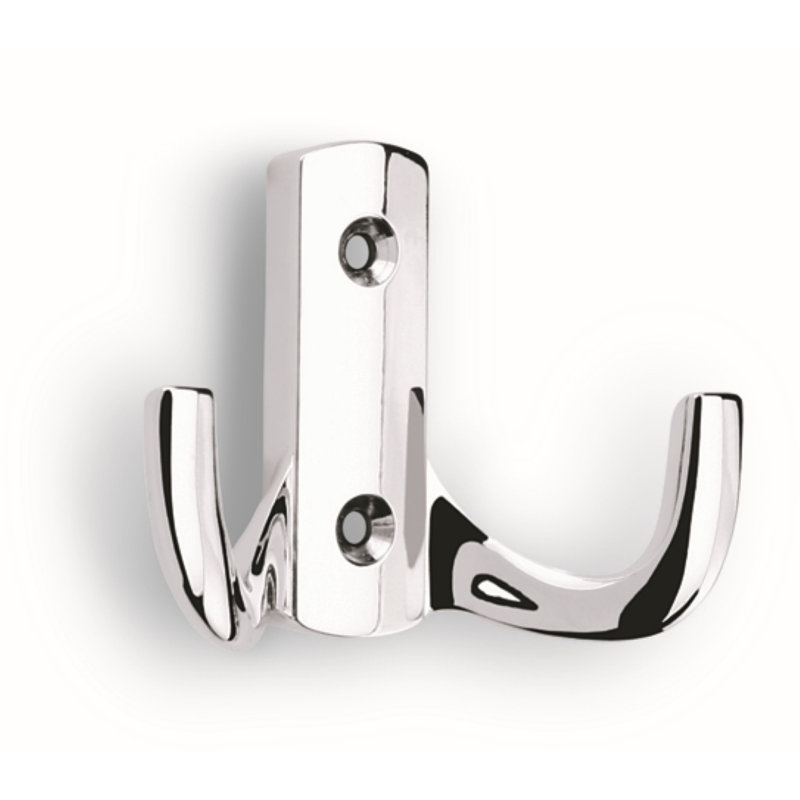 Sais Wall Mounted Robe Hook, Polished Chrome