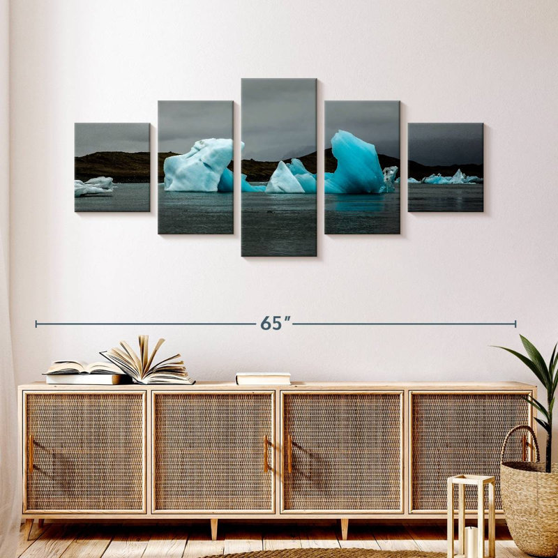 Floating Glaciers, 24" H x 55" W