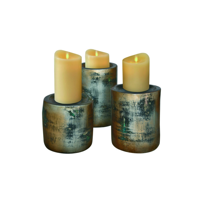 13'' H Terracotta Tabletop Candlestick