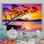 «Colorful Sunset On The Lake», reproduction d'art sur toile