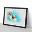 Green Turtle in Abstract - Framed Print-55736340-55736345