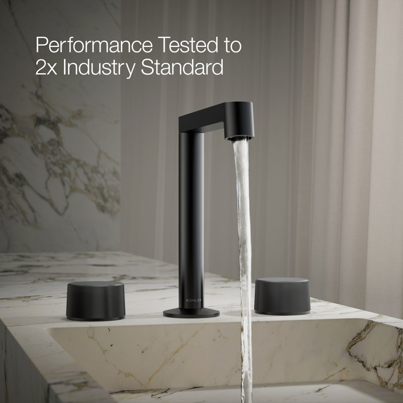Components™ Bathroom Sink Handles with Oyl Design, Matte Black