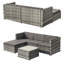 Wicker 4 - Person Garden Lounge Set with Cushions-1151980910