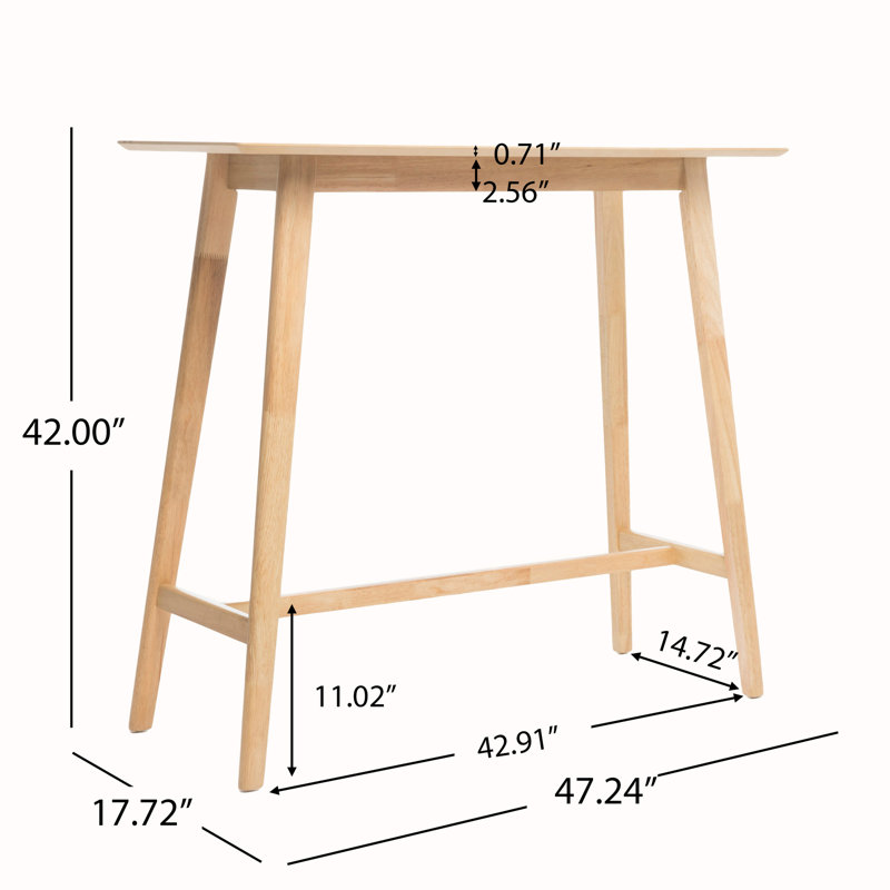 1 Piece Rectangular Dining Table without Chair