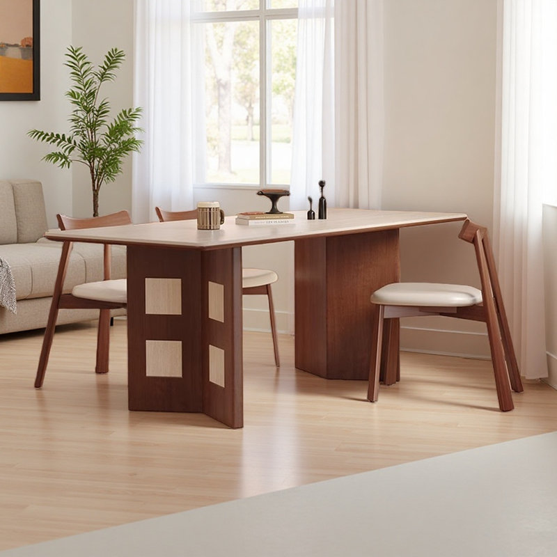 French Retro and Simple Design Dining Table, Beige
